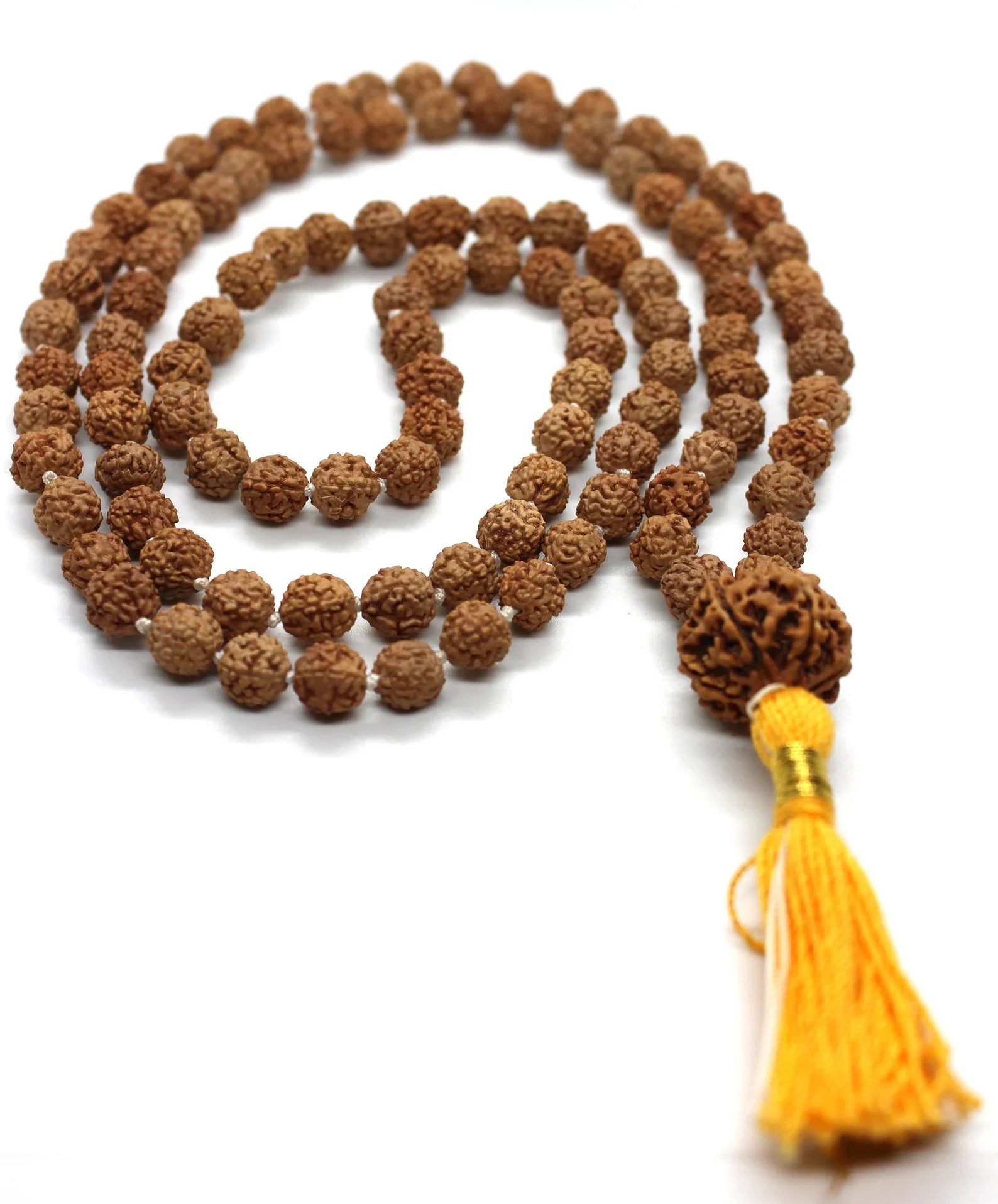 7 Mukhi Guru Baad Mala, Rudraksh Japa Mala Rosary 108 +1 Bead