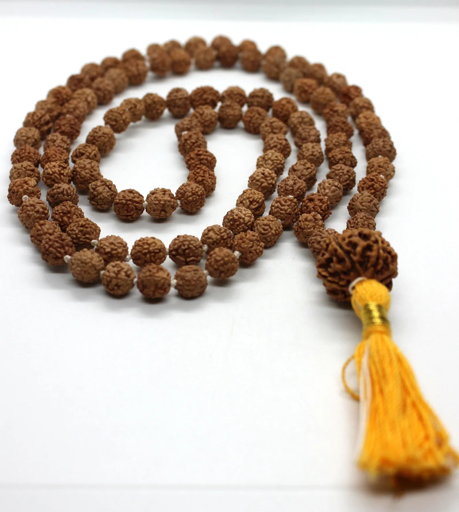 7 Mukhi Guru Baad Mala, Rudraksh Japa Mala Rosary 108 +1 Bead